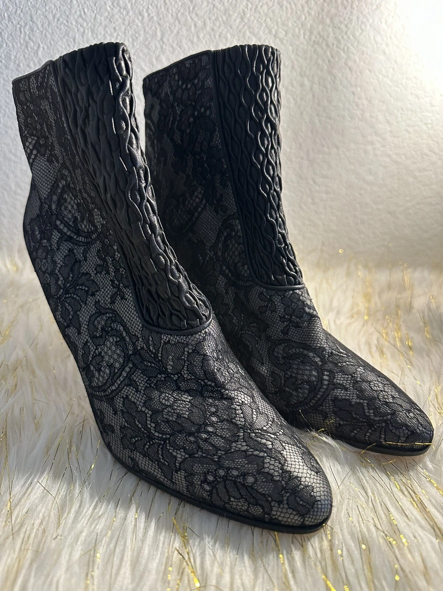 Bottes Cheville Manolo Blahnik Cuir Marron Foncé - Talons Hauts - Taille 39 - Neuf Avec Emballage