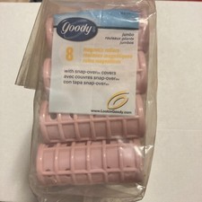 GOODY Pink Magnetic Rollers Curlers w Snap Over Covers 24 New 2000