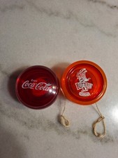 Duncan Butterfly YoYo - Red - Rare Logo Enjoy Coca Cola Yoyo 2 Yoyos 