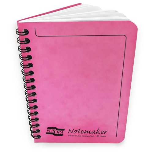 Clairefontaine Europa Notemaker Notebook - 90gsm - 120 Ruled Pages - Pink Cover - Picture 12 of 18