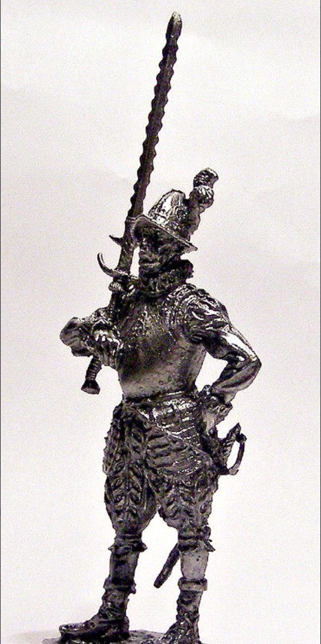 figurine plat d'étain du moyen age en 30mm - Maquettes et Figurines