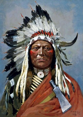 1949 - Sitting Bull by Henry Francois Farny - Giclee Fine Art Print