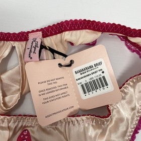 Agent Provocateur Bananarama Pink Silk Brief AP3 Medium New