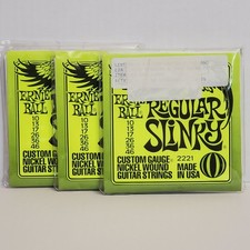 3 SETS ERNIE BALL REGULAR SLINKY 10-46 ELECTRIC GUITAR STRINGS 2221
