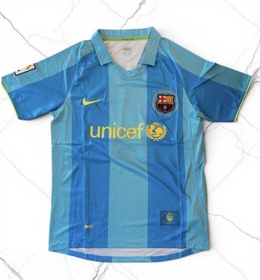 FC Barcelona Away Jersey 2007-2008 Jersey FCB Lionel Messi La Liga Badges
