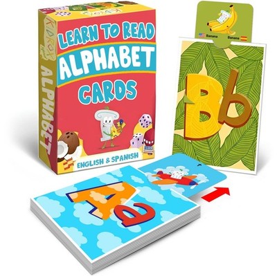 Kidrox Alphabet Flash Cards, ABC Learning Cards with Interactive Pull Tabs, E...