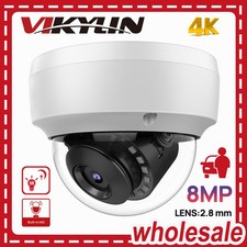 Vikylin 4K 8MP Dome Security IP Camera IR30M Built-in Mic POE IP67 P2P 2.8 mm US