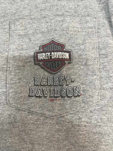 Woodstock Harley Davidson Gray T Shirt XL Double Stitched Woodstock IL - Picture 4 of 5