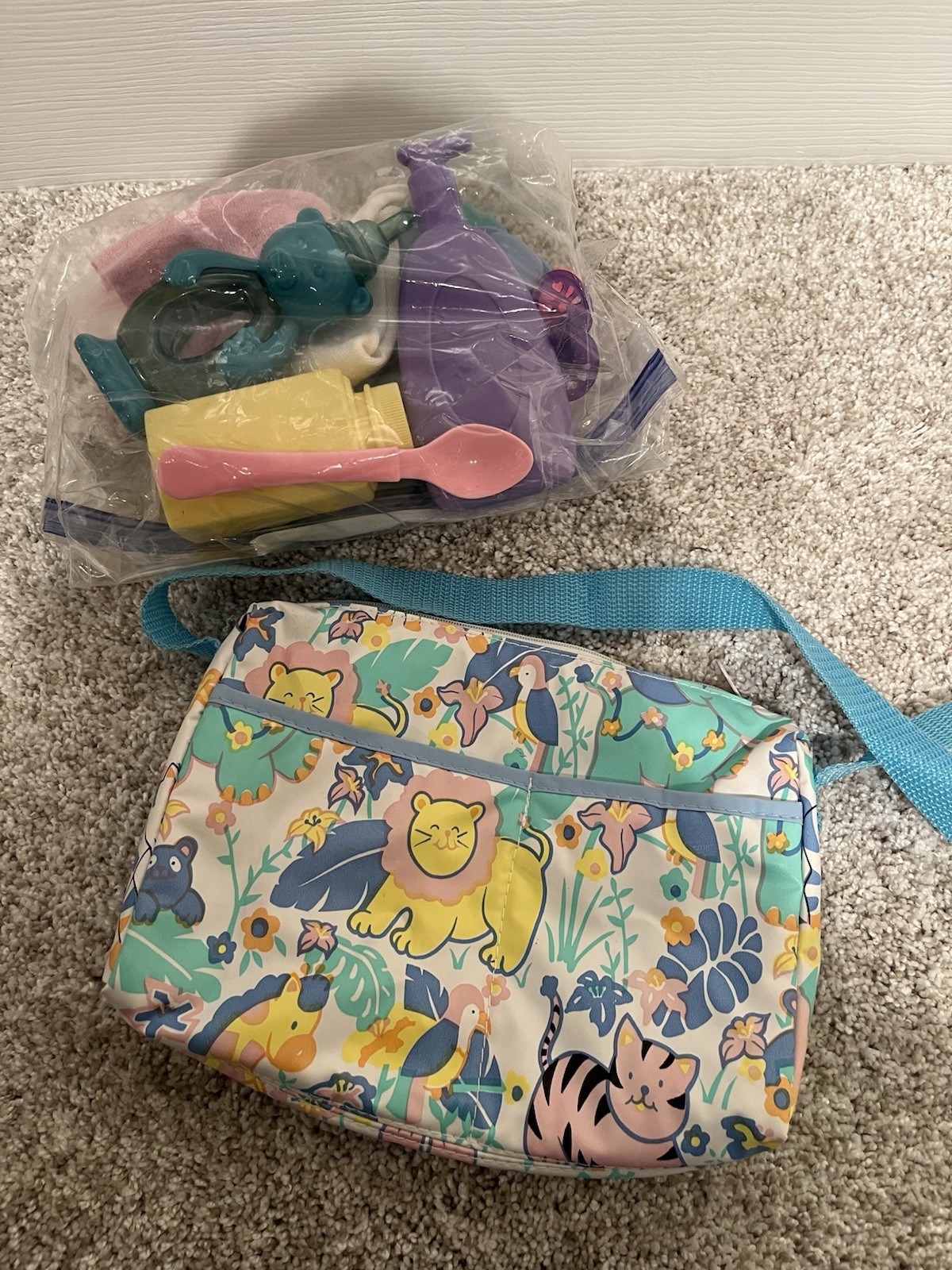 Vintage Baby Doll Diaper Bag Bottle Accessory for Pretend Pl