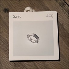 URA Oura Ring 5 Activity Tracker Ring Silver Size 8 BRAND NEW NO BOX