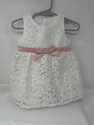 Bonnie Baby Floral Lace Baby Dress Size 12 Months