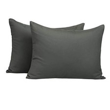 Zippered Toddler Pillowcases Set of Zippered 13x18 Inch Pack of 2 Dark Grey