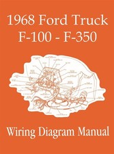 1968 Ford F-100 F-250 F-350 Truck Wiring Diagrams Manual