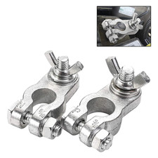 Car Battery Terminal End With Wing Nut Zinc-alloy Clamps Pair Terminal Conne