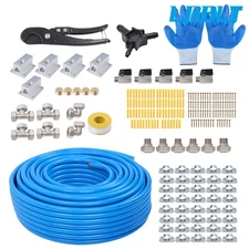LABLT 3/4 Inch×300 FT Blue HDPE Pipe,Compressed Air Piping System,Aluminum Wall