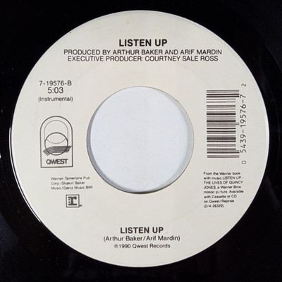 LISTEN UP: Listen Up / Listen Up (Instrumental) QUEST RECORDS 7'' Single 45 RPM
