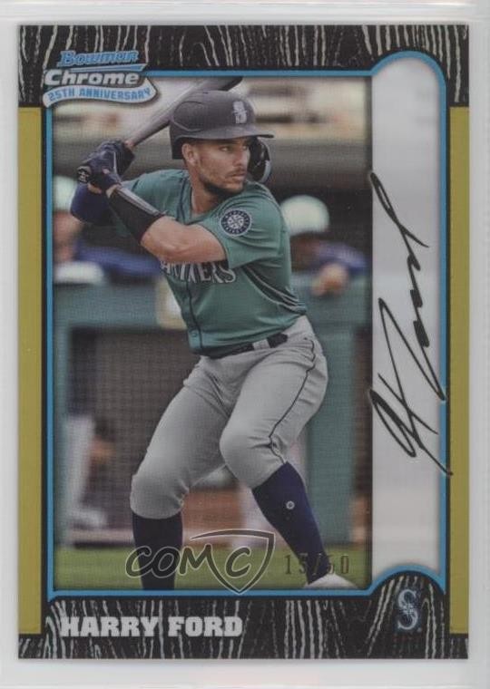 2024 Bowman Chrome 1999 25th Anniversary Gold Refractor /50 Harry Ford #BC25-24