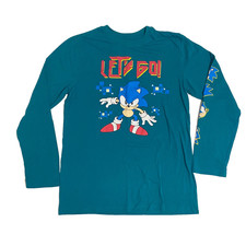Sonic the Hedgehog Kids XL 14/16 Long Sleeve Graphic Shirt Blue