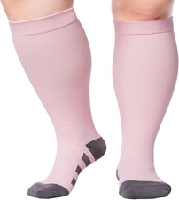 Abodhu Plus Size Compression Socks for Women Men 15-20mmHg Wide Calf Knee
