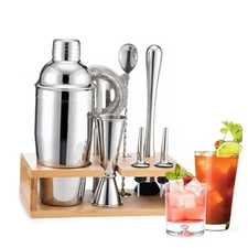Cocktail Shaker Set, 8-Piece Bartender Kit Include Stand Martini Shaker