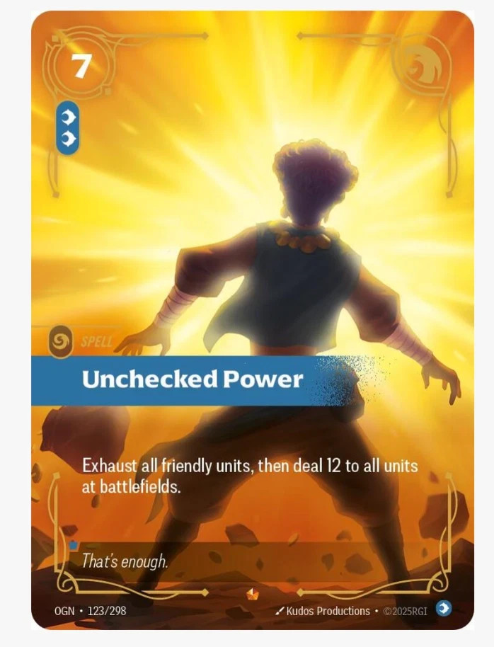 riftbound unchecked power 123/298 Origins near mint