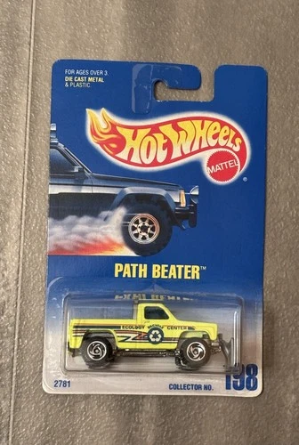 VTG 1991 Hot Wheels ** Path Beater **  Pickup Truck / Snow Plow Truck ** Yellow