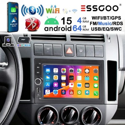 DAB+ Für VW Polo 9N Golf 4 Passat B5 T5 Android 15 4+64GB Autoradio Carplay GPS