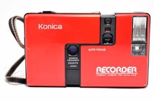  N MINT   Konica Recorder Red Half Frame Point  Shoot Film Camera JAPAN 364
