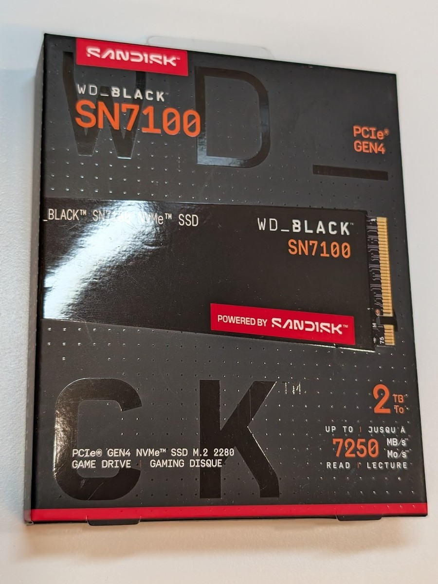【M.2 SSD】2TB WD BLACK SN7100 Western Digital WD_BLACK SN7100 2TB NVMe PCIe Gen4 M.2 2280 SSD