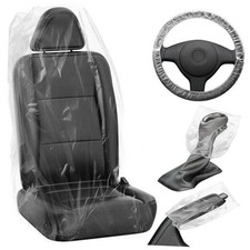 Disposable Car Seat Covers Clear Plastic Vehicle 250 PCS Car Seat Covers Set