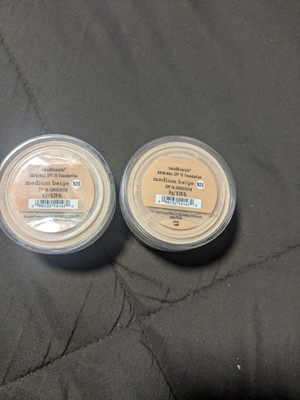 ''LOT OF 2'' bareMinerals Foundation Original Medium Beige N20 SPF 15 8g/0.28 Oz.