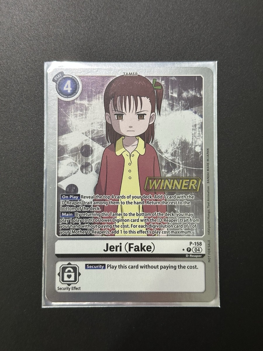 Winner Stamped] P-158 Jeri (Fake) - Digimon TCG Promo Super Rare Card |  eBay Australia