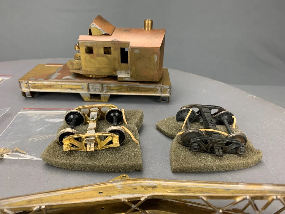 O Scale Brass 120 Ton Industrial Brownhoist Crane W/Andrews Trucks Kit O2962 - Image 3 of 4