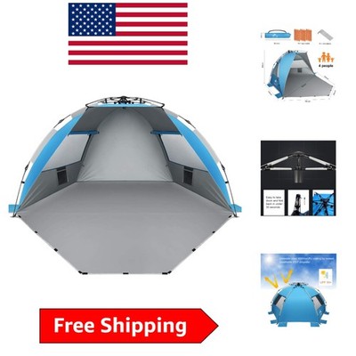 X-Large 4-Person UV-Protection Beach Tent - Quick Setup & Waterproof Shelter