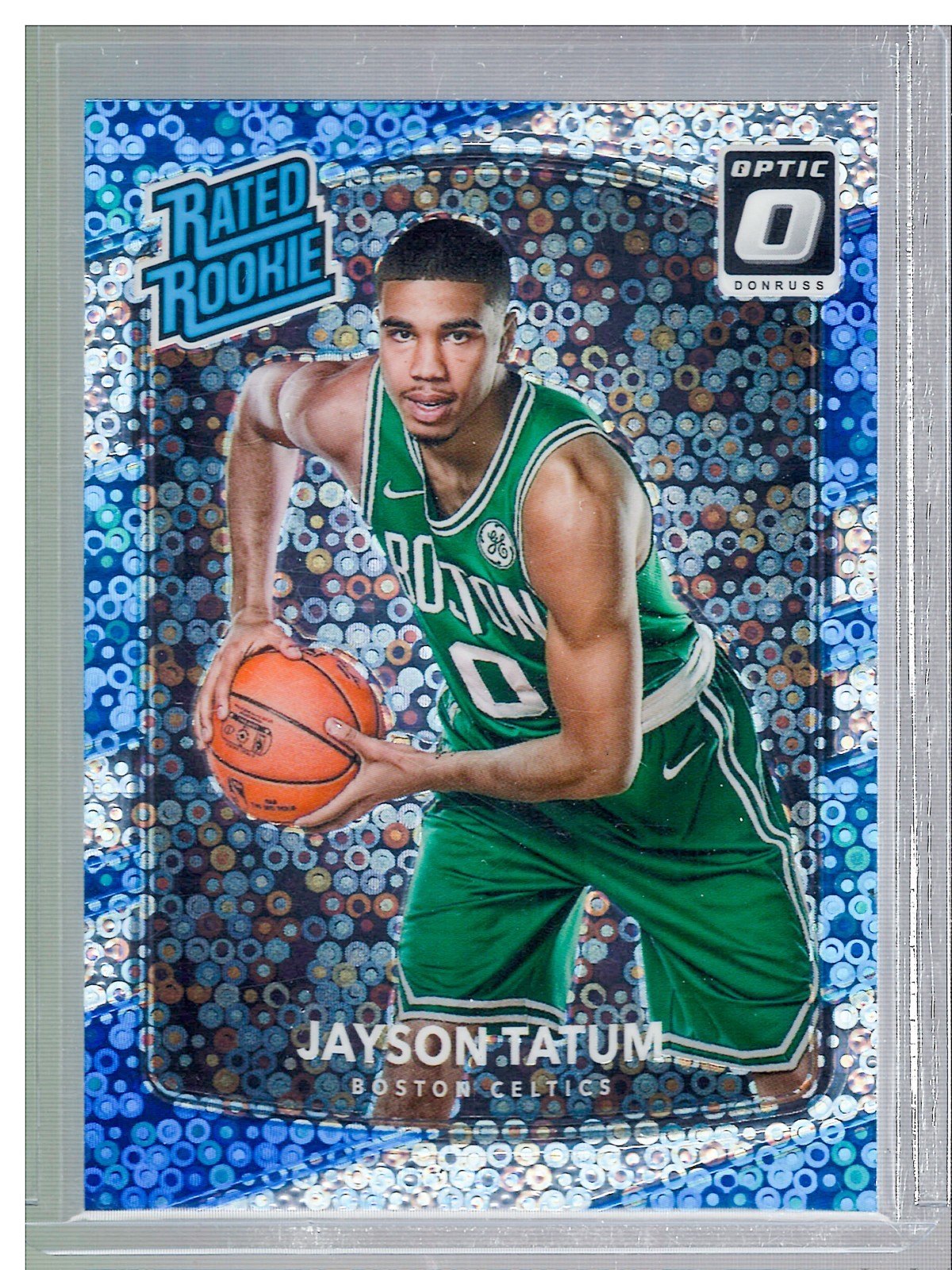 Jayson Tatum 2017-18 Donruss Optic - Rated Rookie #198 Disco Circles Fast Break