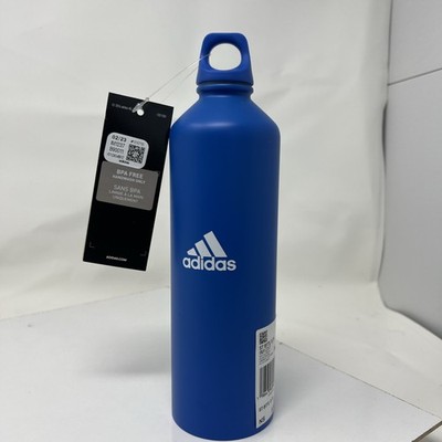 Blue Adidas Water Bottle Thermos Sports BPA Free Blue Logo New