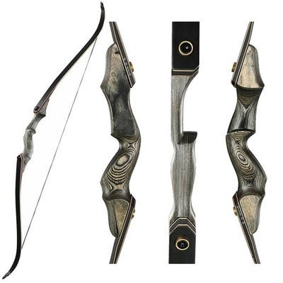 Arc Recurve Toparchery 60 Pouces – Pour Droitier, Bois Lamellé, 25-50 Lbs, Rouge