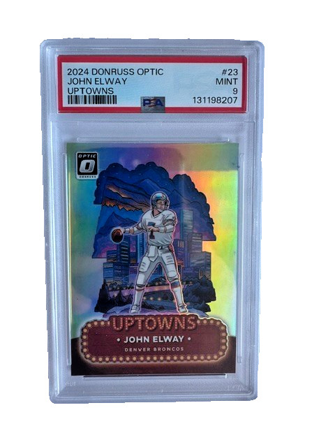 2024 Panini Donruss Optic Uptowns Denver Broncos Quarterback JOHN ELWAY PSA 9