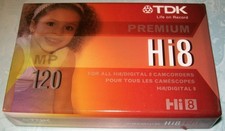 TDK Premium Hi8 120 Video Cassette P6-120HP New Sealed 