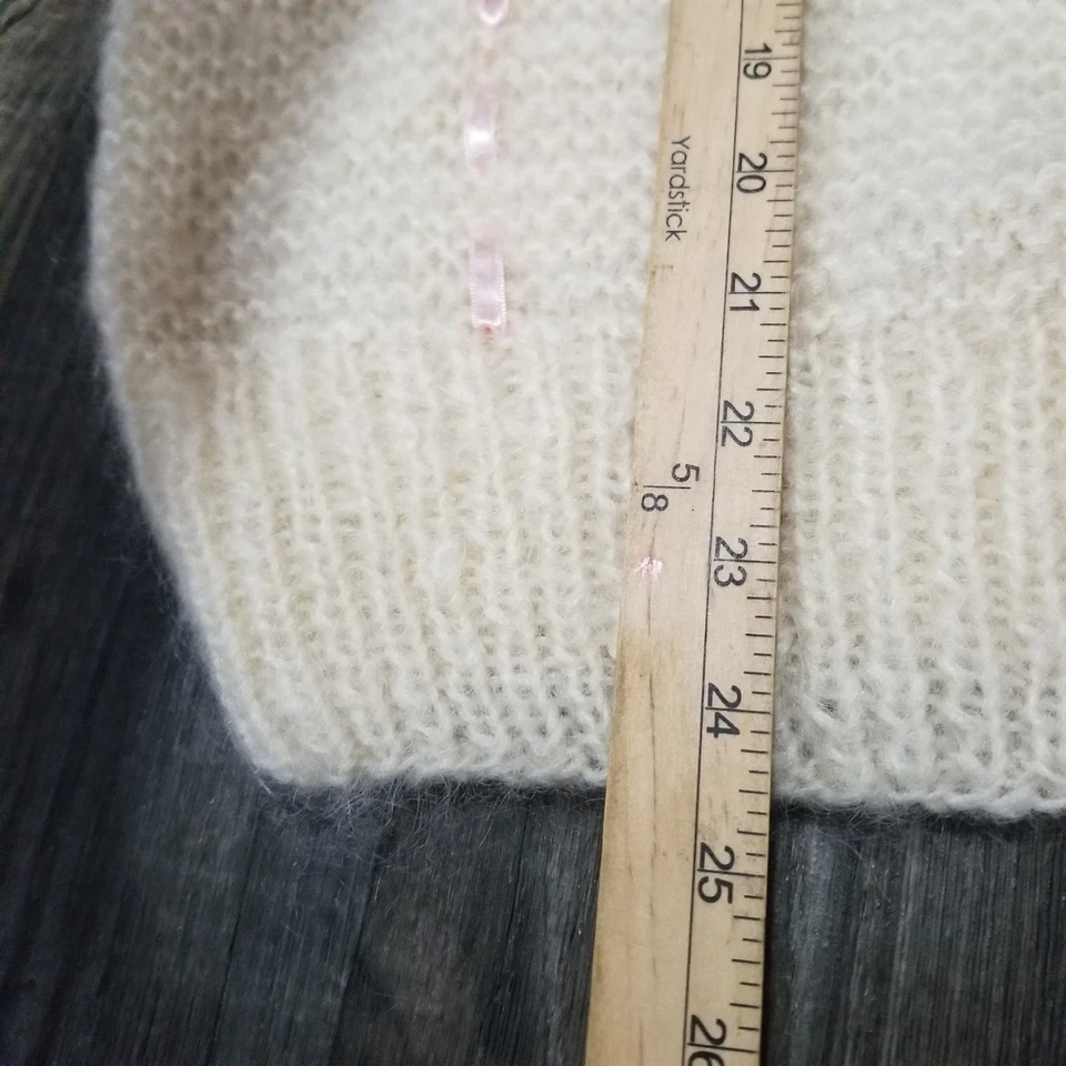 Suéter Mohair Clásico De Colección Pequeño Kawaii Cinta Difusa Y Lazos Princesa  Foto 3 de 4