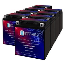 Mighty Max YB12A-A 12V 12AH Rechargeable SLA AGM Motorcycle Battery - Pack of 8