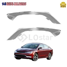 Front Bumper Trims For 2015-2017 Chrysler 200 Front Left Right Outer Chrome