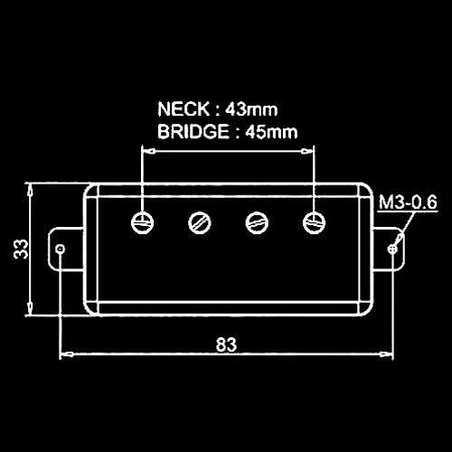 Artec 4-String Bass Humbucker Bridge Pickup For Gibson Epiphone Black - Picture 2 of 4