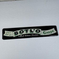 Ancienne enseigne BOTL’O Soda Tin Strip années 50 - Parker Metal Decorating Co. - Original