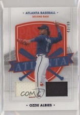 2021 Chronicles America's Pastime Dual Swatches Blue 43/99 Ozzie Albies #78 0s3