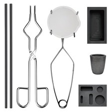 Nelyrho 8-in-1 Metal Casting Kit, Graphite Crucible Set for Melting Metals