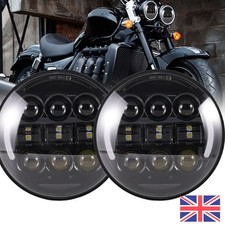 2X Black 5.75" LED Headlight For Triumph Speed/Street Triple Thunderbird Rocket3