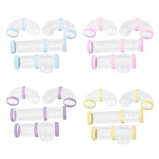 8x Hamster Tubes Set Connected Tunnels Amusement Track Training Tools DIY