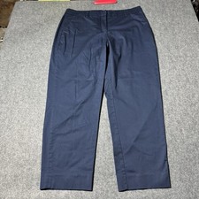 Wildfang The Essential Slim Trouser Pants Blue Crop Women's Size 14 Preppy City
