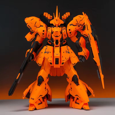 In-Stock RG 1/144 Sazabi Hermès Orange Assembly Posable Model Kit Action Figures